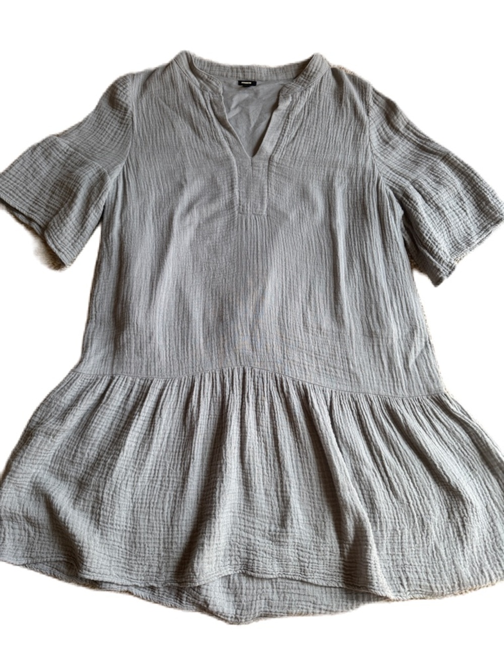 Monrow S Cotton Gauze drop waist Dress